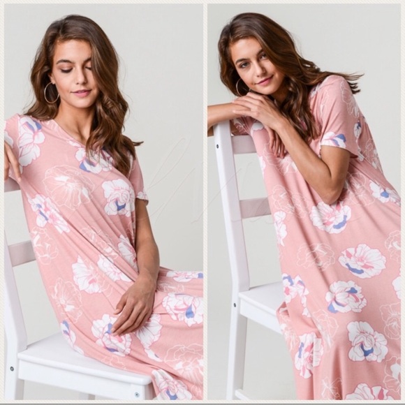 MUST GO!! NWT BRAND NEW Peach Floral Maxi Dress - MEDIUM - Picture 3 of 7